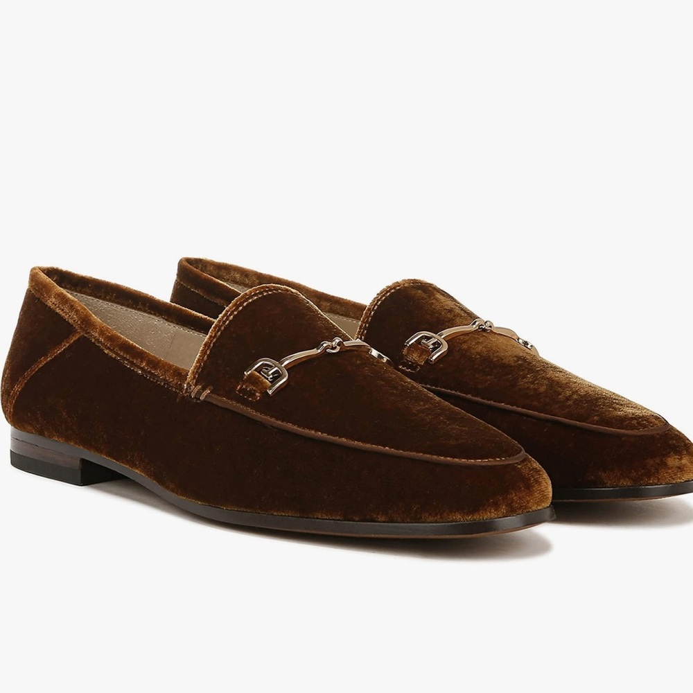 Sam Edelman Loraine Cocoa Bronze Velvet Flat